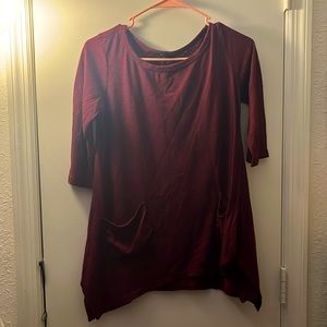 Burgundy flow top